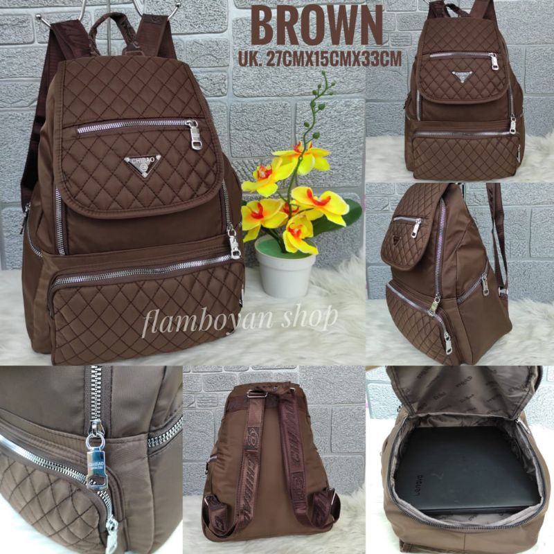 ORIGINAL Tas Ransel Chibao Laptop Wanita Import KOREA Tebal Anti Air Best Seller Terbaru