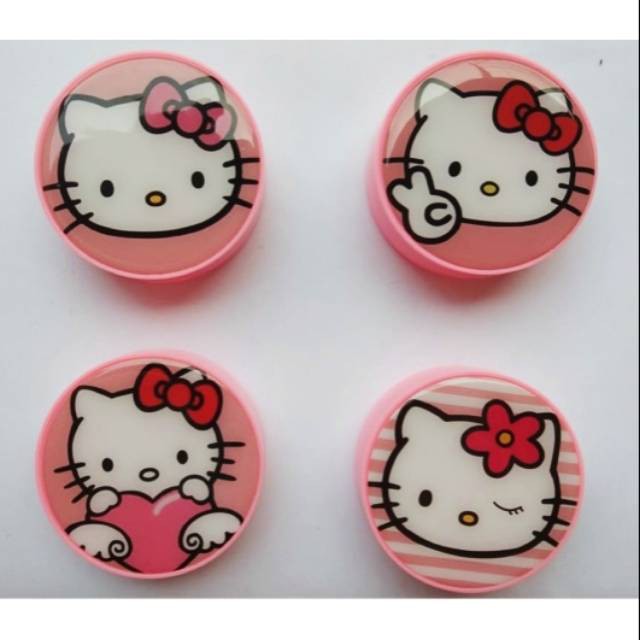 Kotak Softlens Hello Kitty Bulat / Travel Kit / Wadah Softlens / Tempat Softlens Karakter Tempat Softlens