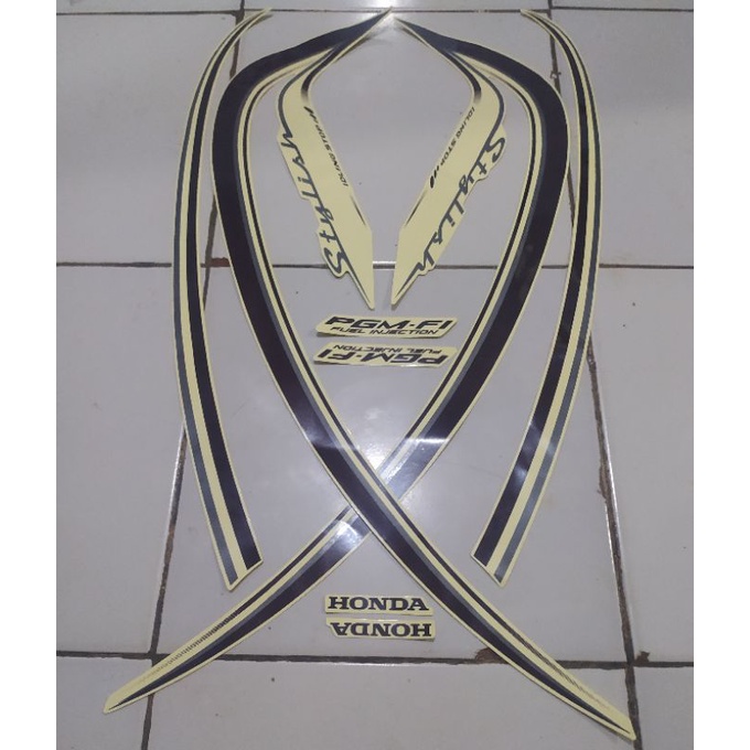 striping Motor Honda Scoopy stylish 2016 cream list body