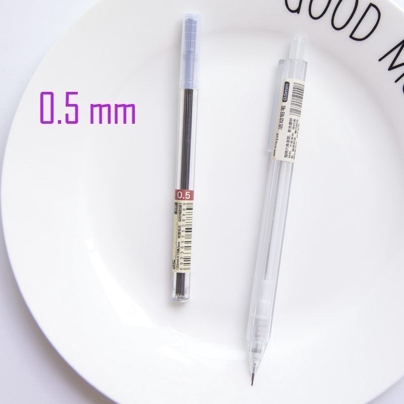 2pcs / set Pensil Mekanik Otomatis 0.5mm / 0.7mm