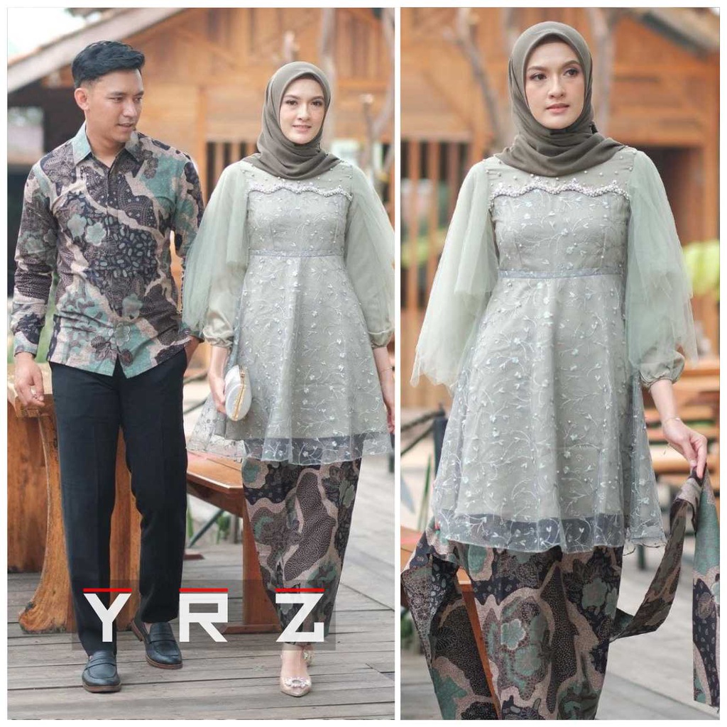 Couple Batik Kebaya Modern Kebaya Wisuda Tunangan Lamaran Baju Kondangan Terbaru Kebaya Couple 2022 