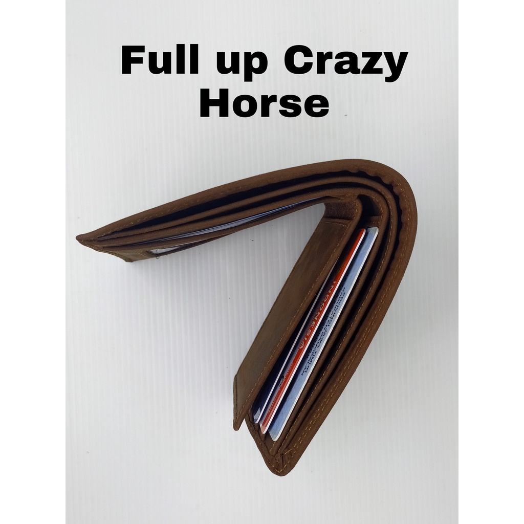 Dompet Pria Crazy Horse Kulit Asli - Dompet Kulit Asli Crazy Horse - Dompet Kulit Asli Pria Original Terbaru 2021