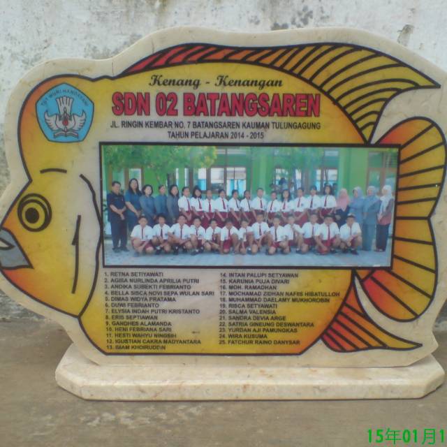 Vandel ikan besar bahan marmer Tulungagung