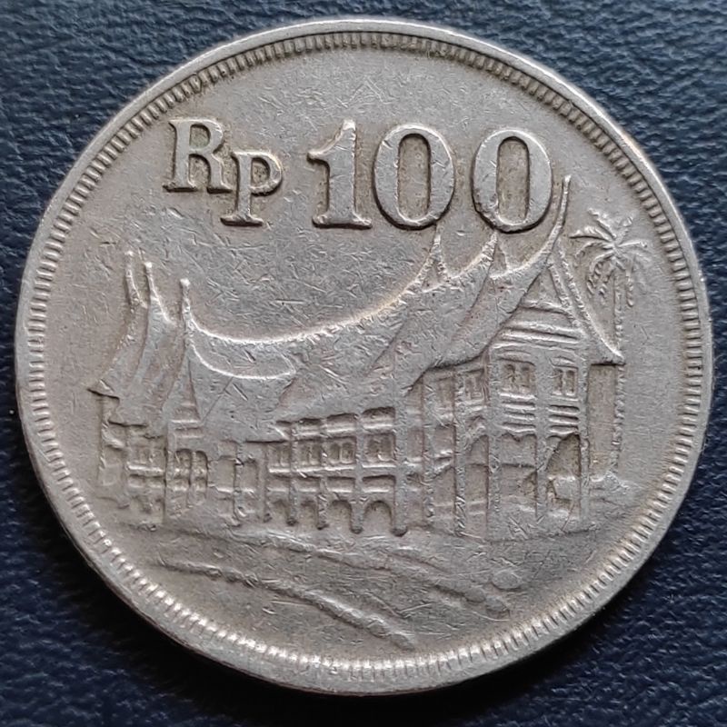Uang Koin Kuno Lama 100 Rupiah Tebal Rumah Adat Tahun 1973 #Bekas