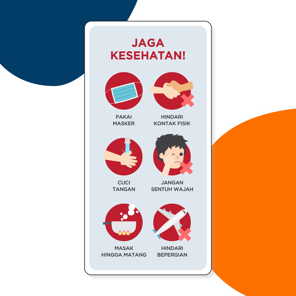 Jaga Kesehatan | Sign Board Akrilik | 15 x 30 cm