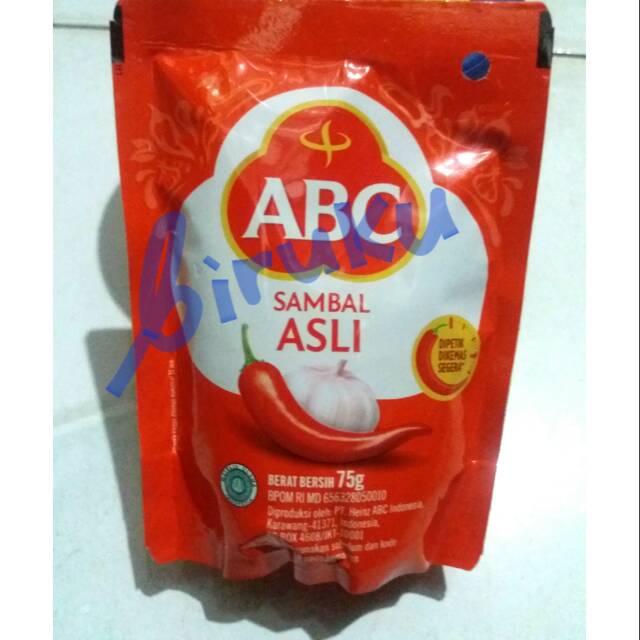 

Saos Sambal Asli ABC 75gr Pouch