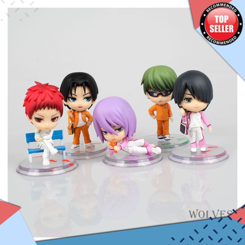Action Figure Impor Anime Kuroko Basket Kagami Taiga 5 Pcs/set Takao Kazunari Midorima Shintarou Pvc