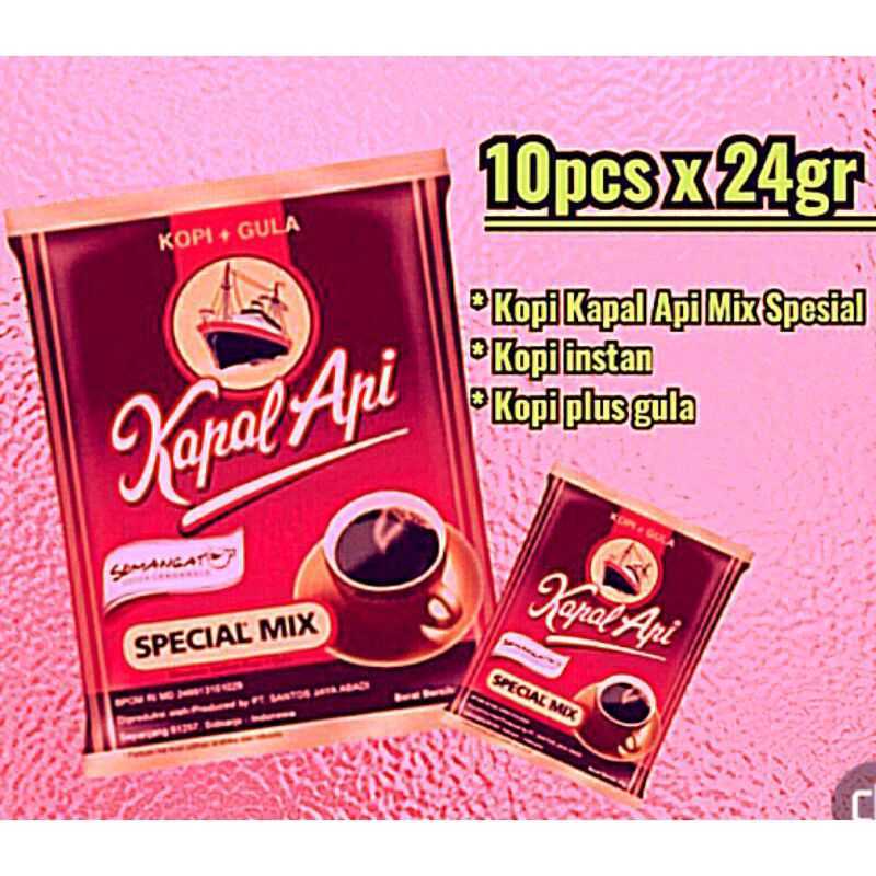 Kopi kapal Api Special Mix 10 Sachet 24g Kopi Hitam Kapal Api