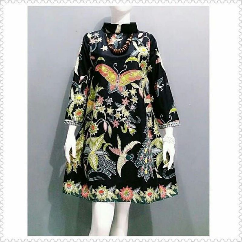 Tunik Batik Wanita Modern Atasan Batik Jumbo Terbaru / Tunik Kerah
