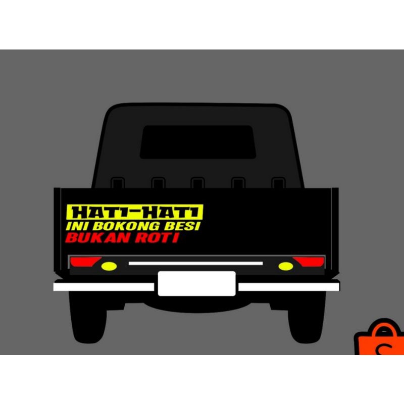 0174 cutting sticker pintu bak belakang pick up GRAND MAX APV new CARRY motif tulisan