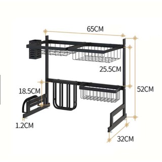  Rak  Piring  Wastafel  2  Susun  Stainless Baja Anti  Karat  Rak  