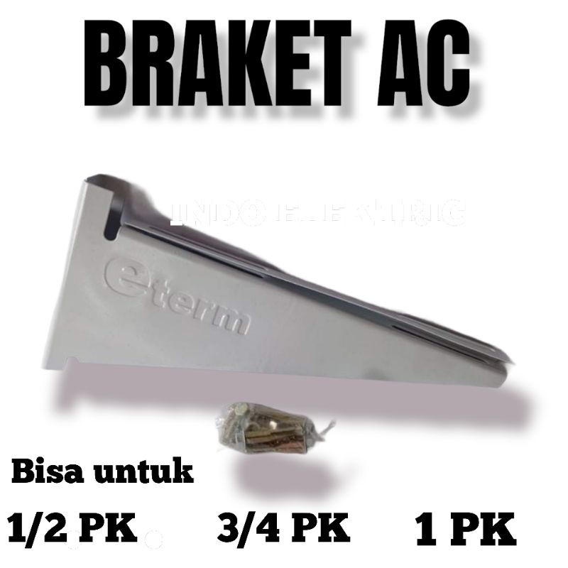 BRAKET DUDUKAN AC OUTDOOR 1/2 3/4 1PK UNIVERSAL 1SET + BAUT DYNABOLT