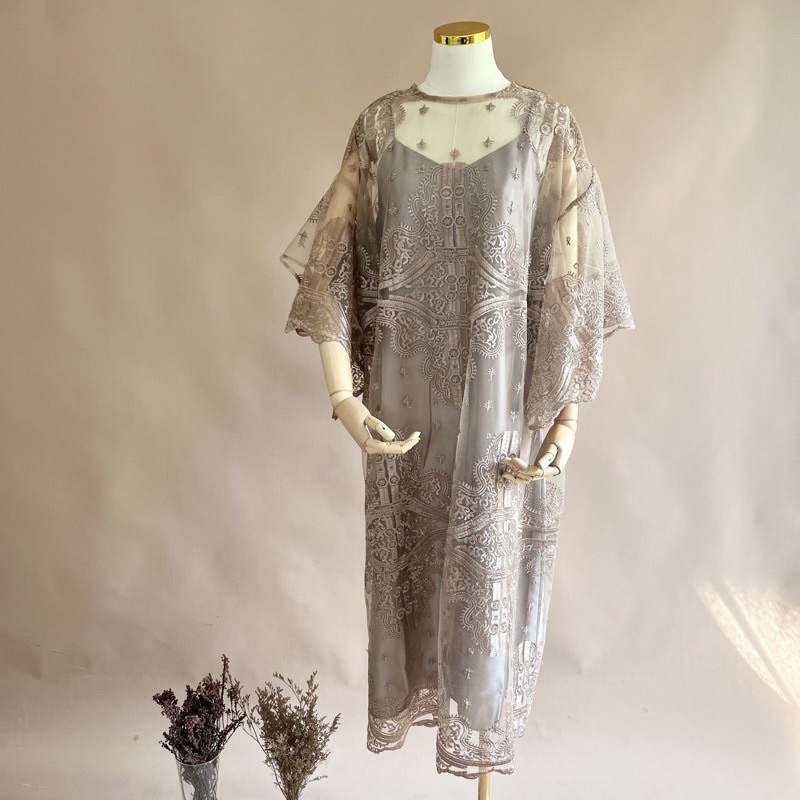 [New Ready Stock] Outer Jane Dress Brown by Zumaru