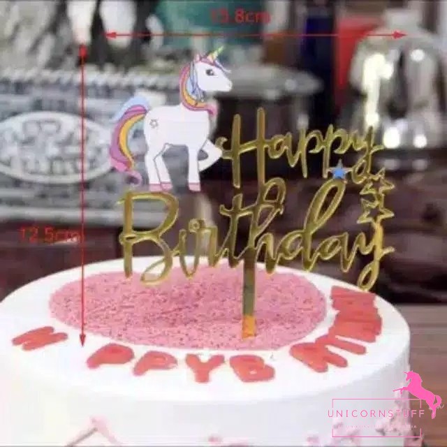 Miniatur Tooper Kue Hiasan Unicorn Kue Ulang Tahun Cake Kado Cewek