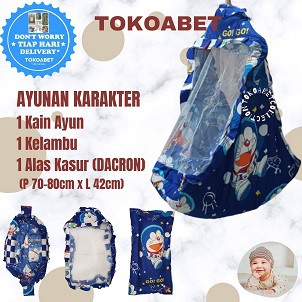 Ayunan bayi tiang cat epoxy kain ayunan karakter lengkap set #TOKOABET