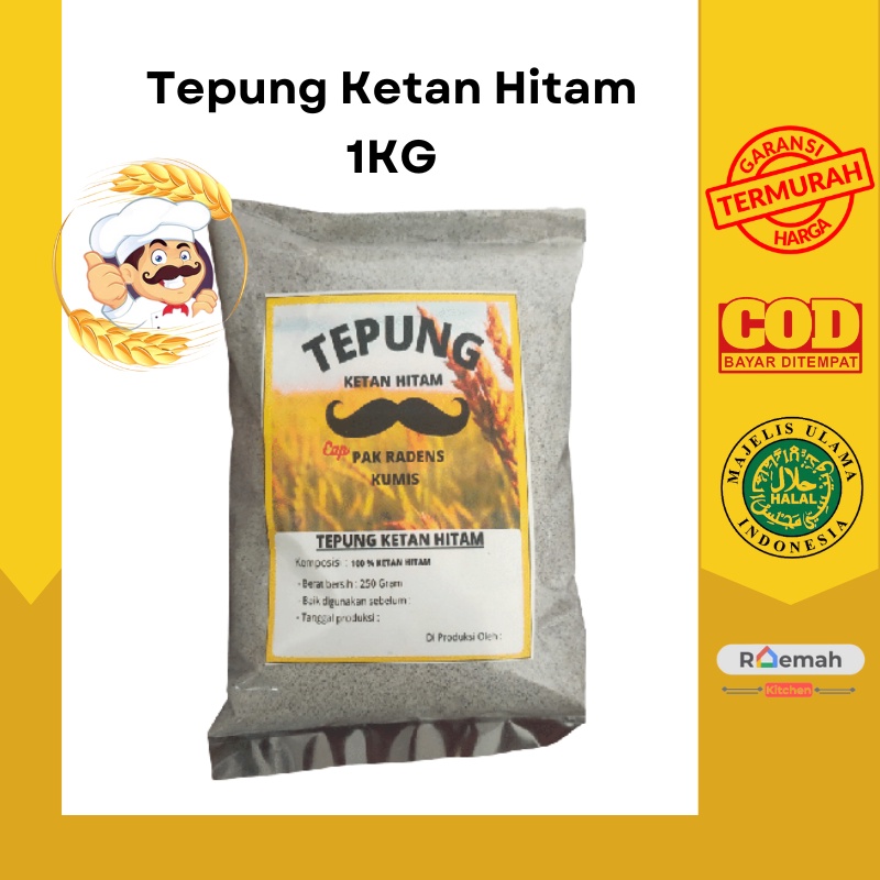 

Tepung Ketan Hitam (Asli Tepung) Cap Radens 1KG