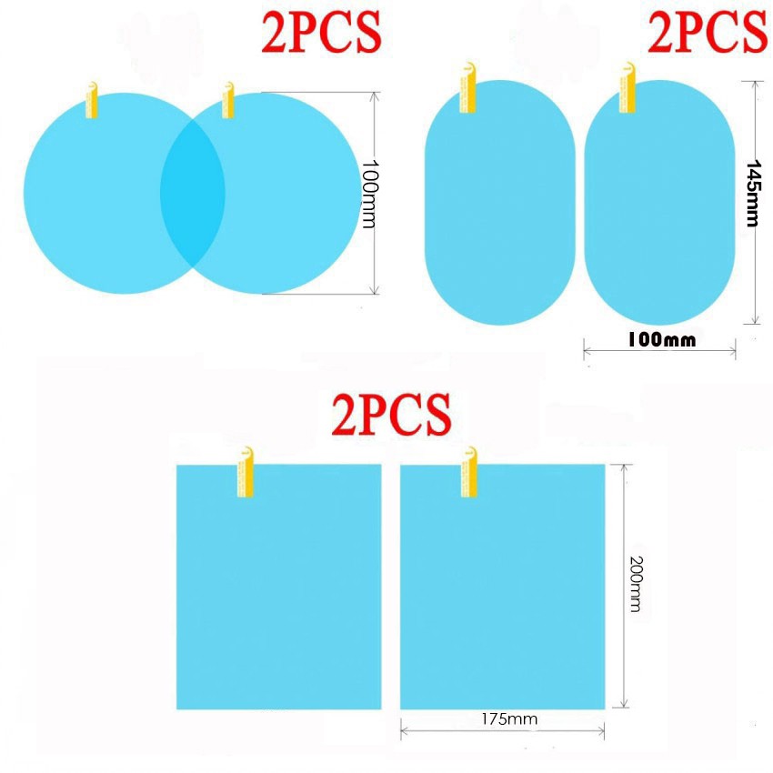 2 pcs sisi mobil, Film pelindung tahan air tahan hujan Rear View Film pelindung Rainproof film