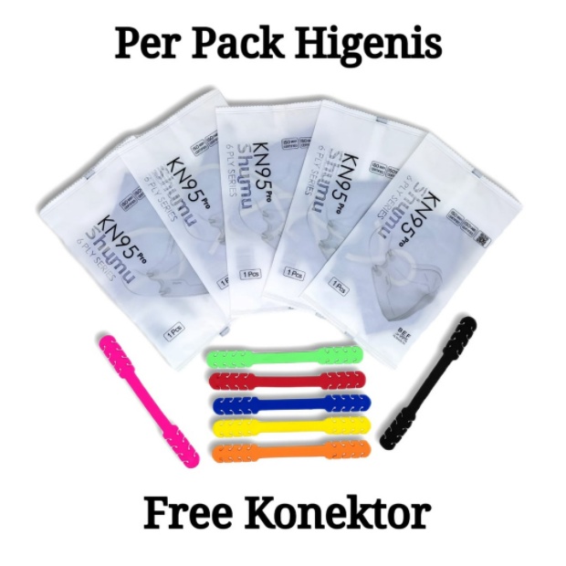 LITTLE MOLLY | SHUMU Masker KN95 PRO Masker N95 Shumu INDIVIDUAL Pack 6 Ply isi 10 Pcs ORIGINAL