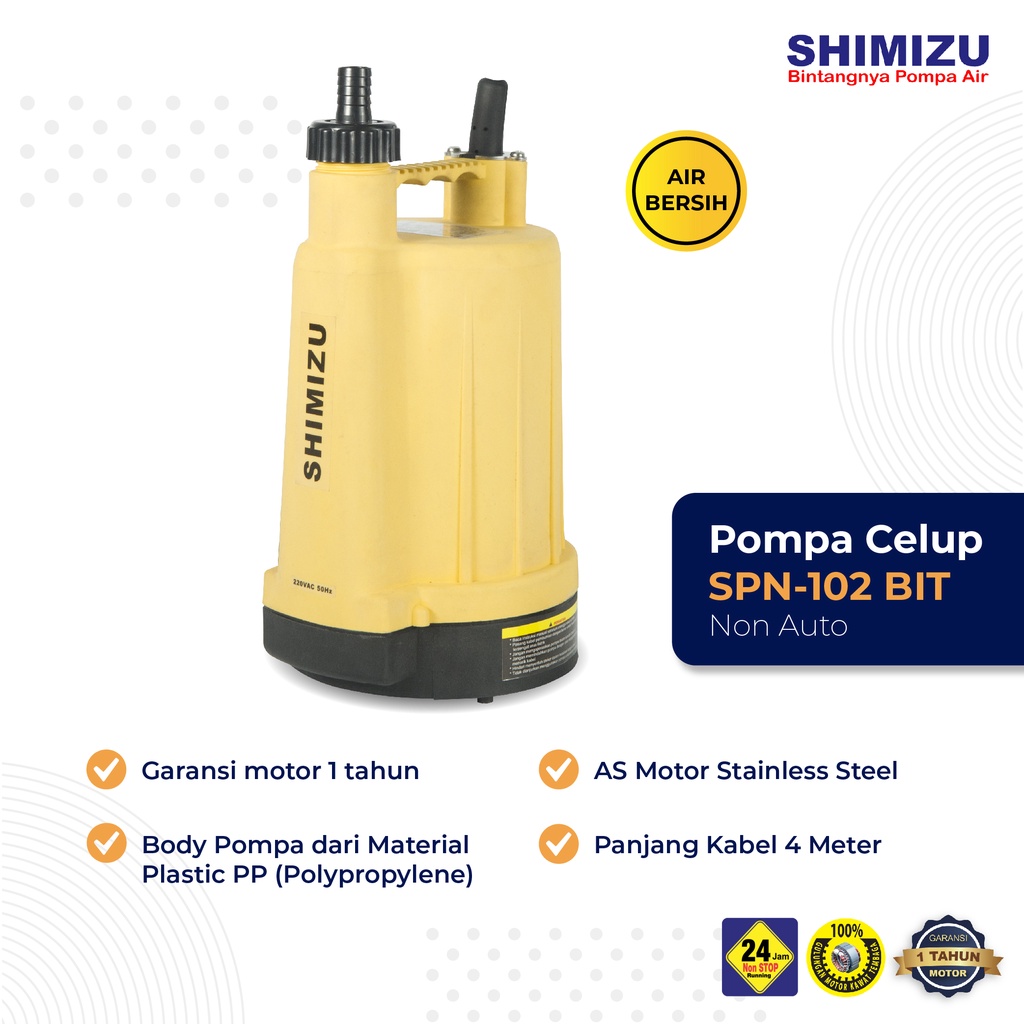POMPA AIR CELUP RENDAM LISTRIK SHIMIZU SPN 102