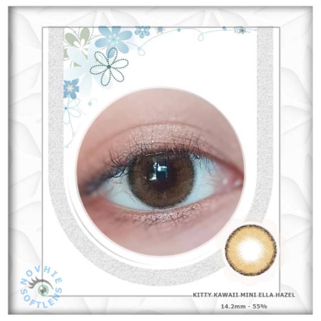 SOFTLENS MINI ELLA. NORMAL MINUS s.d - 10.00. ORIGINAL DIAMETER 14.2MM KITTY KAWAII