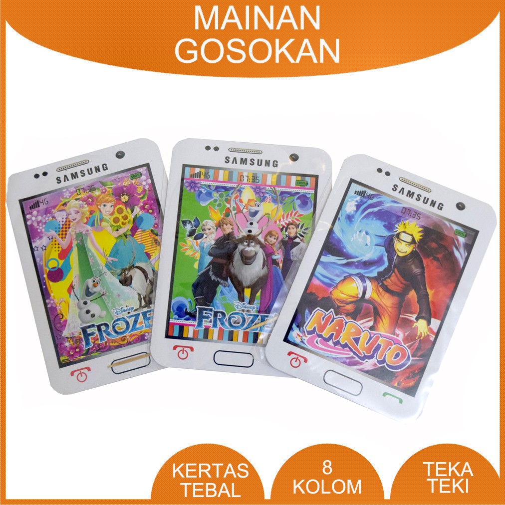 Mainan anak gosokan tebak tebakan keberuntungan