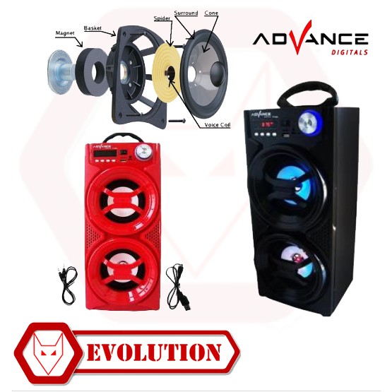 Speaker Portable Advance H24A  Speakerportable hometheater Spiker Speaker Audio Subwoofer Evolution