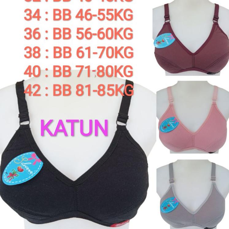 IDK Paket Isi 4 Pcs Bh Sport Murah Katun Ukuran 32 34 36 38 40 42 Tanpa Busa Tanpa Kawat Wanita Dewa