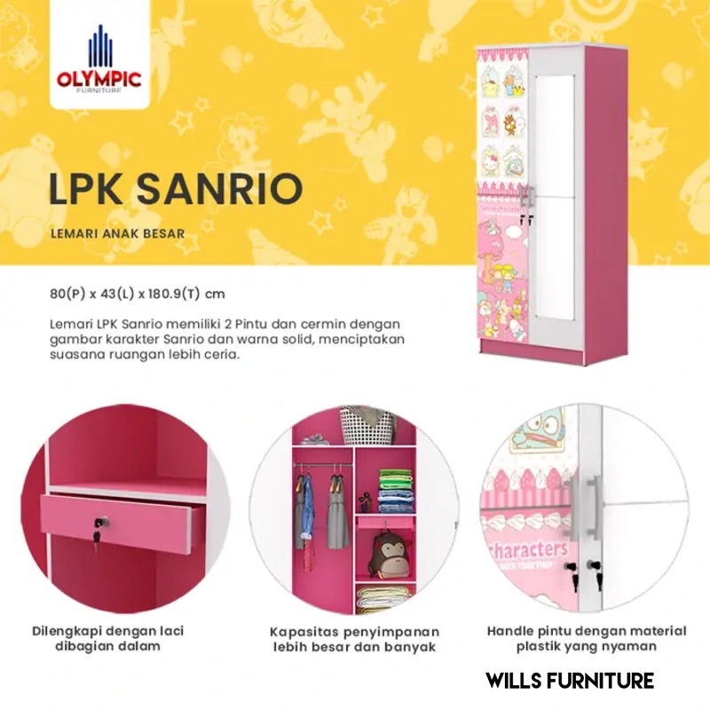 lemari anak olympic perempuan murah