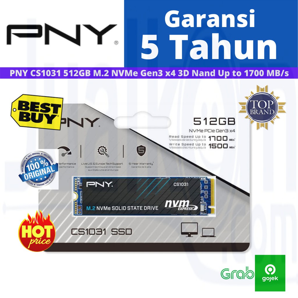 SSD SOLID STATE DRIVE PNY CS1031 512GB 512 GB M.2 NVME 2280