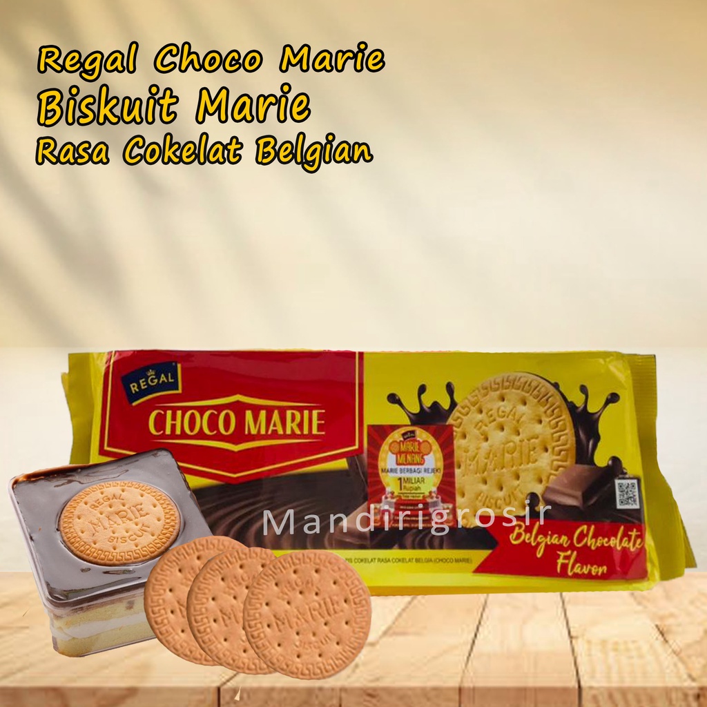 Biskuit Marie *Regal Choco Marie * Rasa Cokelat Belgian * 96g