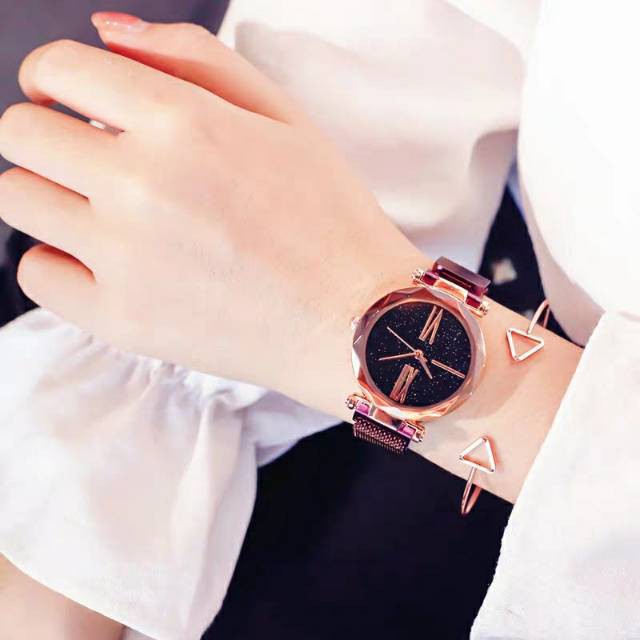 (COD)Jam tangan wanita fashion Jam tangan Korea mengimpor fashion wanita Korea jam tangan kecil jam