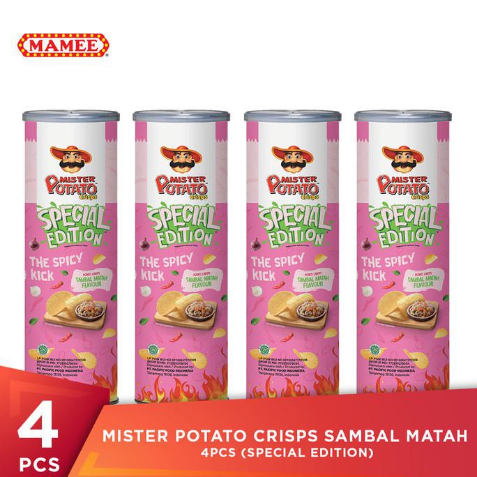 

Mister Potato Crisps Sambal Matah - 4 Pcs (Special Edition)