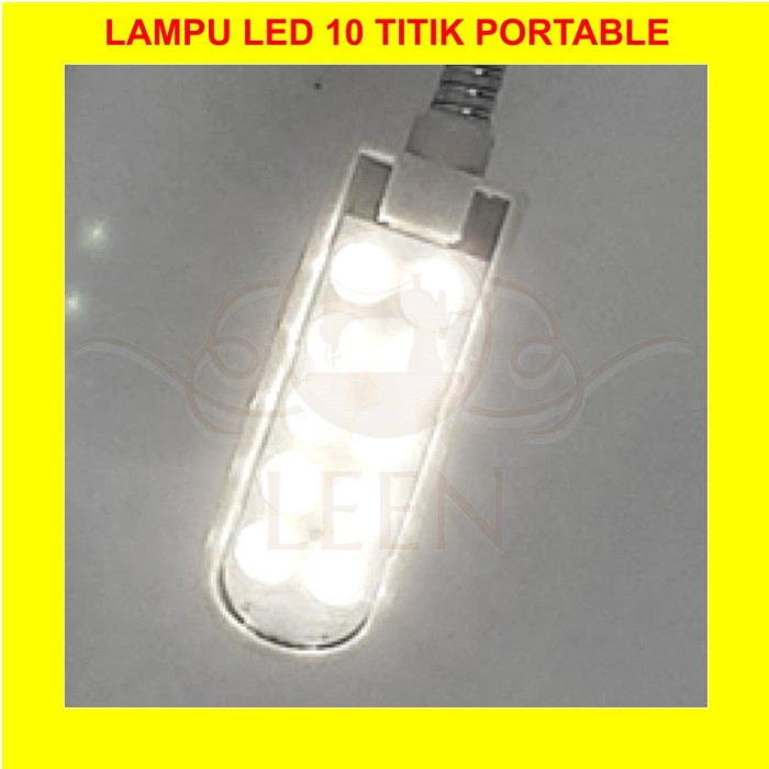 Lampu Portable LED Putih 10 titik (MAGNETIK) GRADE A Mesin Jahit LEEN - KS