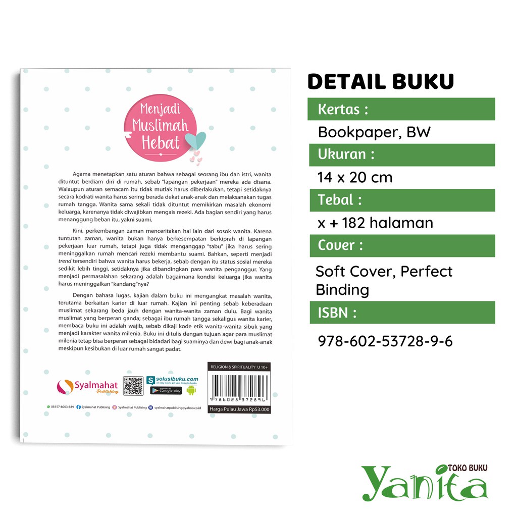 Syalmahat Publishing Buku Motivasi Islam Menjadi Muslimah Hebat Sebagai Bidadari Bagi Suaminya Dan Dewi Bagi Anak Anak-2