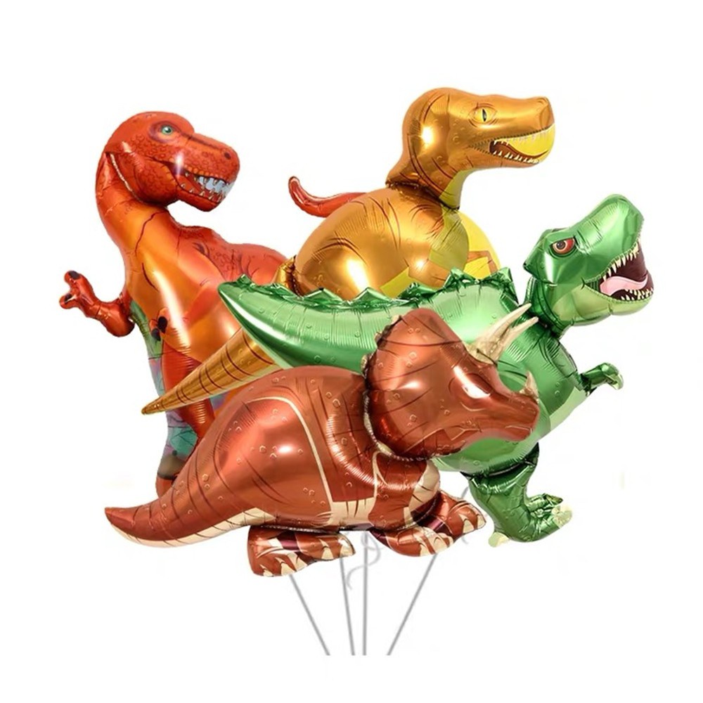 Balon Foil Helium Bentuk Kartun Dinosaurus Untuk Dekorasi Pesta Ulang Tahun Anak