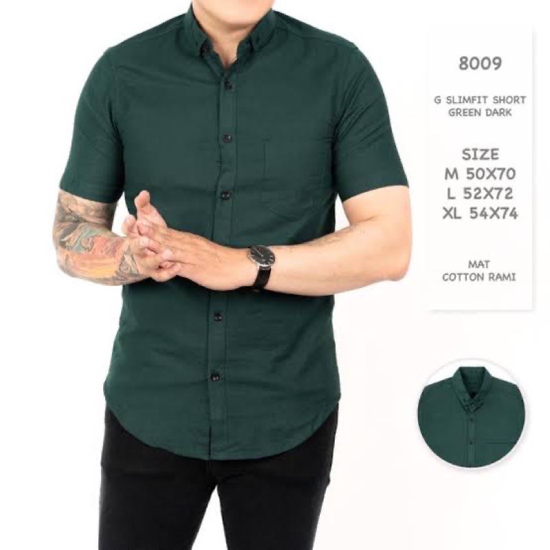 Paket Hemat Kemeja Polos Lengan Pendek Pria Slimfit Casual Formal Terlaris Murah Baju Cowok Kasual Premium Distro Atasan cowo Kerja Kantor Terbaru Kekinian Laki Korean Fashion Original