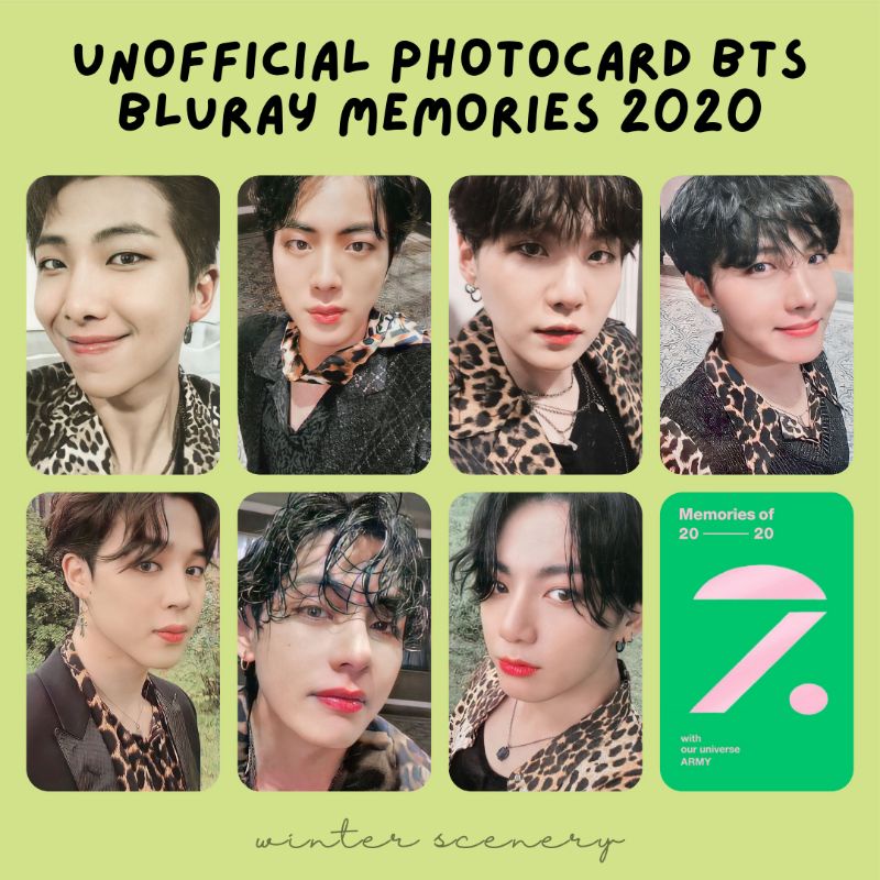 UNOFFICIAL PHOTOCARD BTS - MEMORIES 2020 BLURAY (7MEMBER)