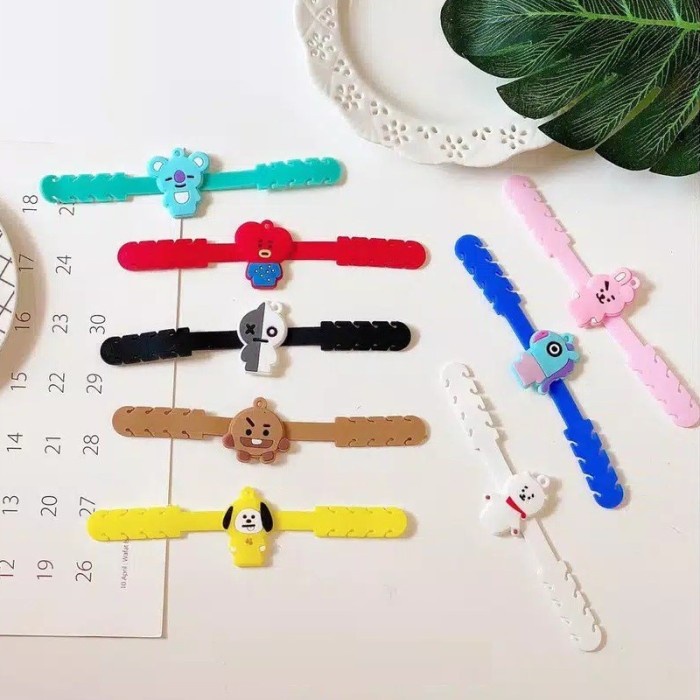36Fgh Konektor Pengait Tali Masker Hijab Motif Bt21 Bts Anti Slip YY876768