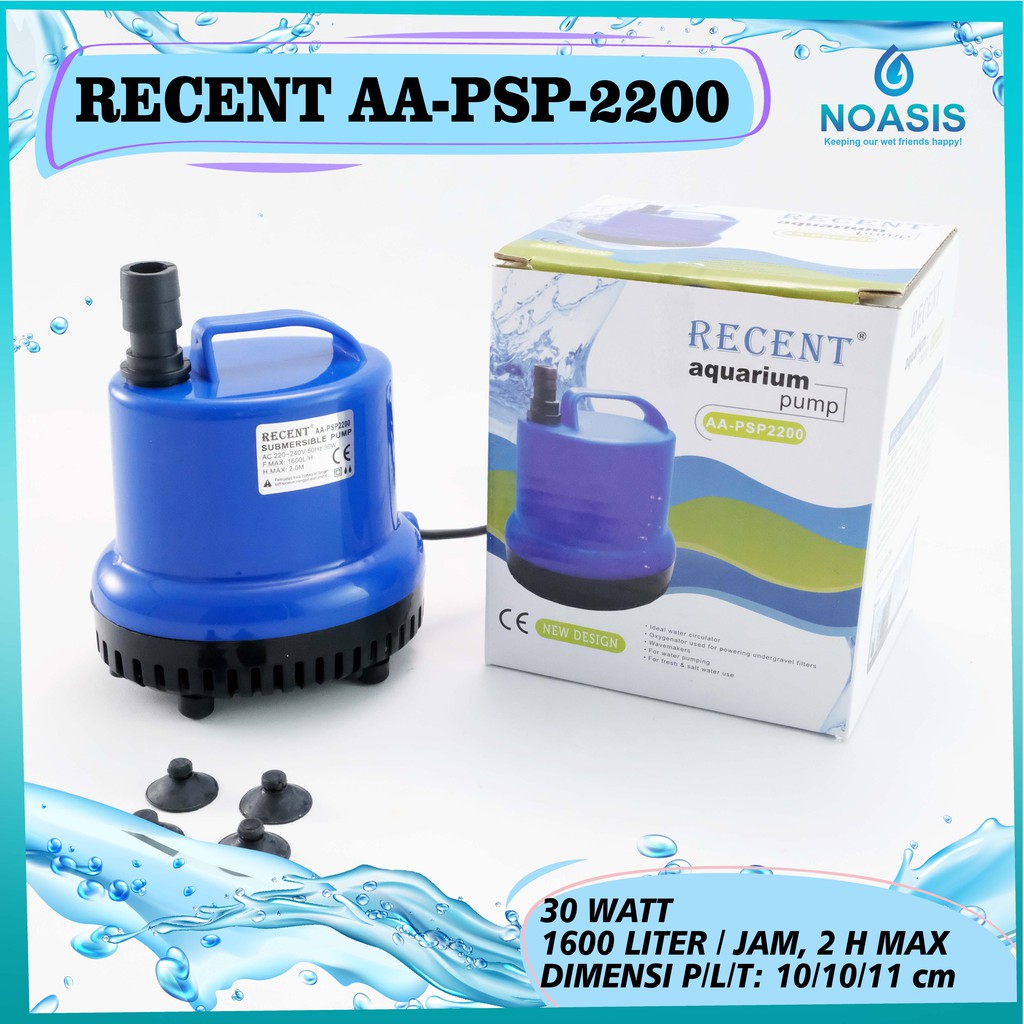 POMPA AIR CELUP AQUARIUM RECENT AA PSP 2200 SUBMERSIBLE PUMP Jadilah Yang Pertama Mengulas Produk In