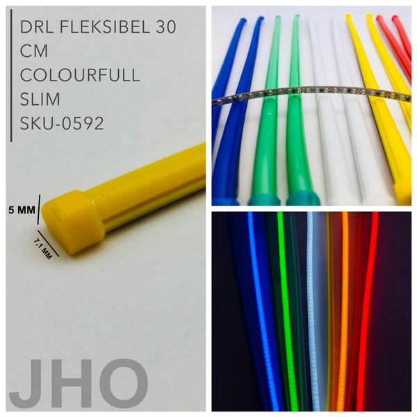 DRL FLEKSIBEL 30 CM SLIM COLOURFULL MERK JHO  I drl 30 cm fleksibel I Alis DRL 30 cm I alis drl