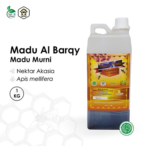 

Madu Murni Al Barqy 1 kg Asli 100% Ternak Lebah Apis Mellifera Akasia Mangga Karet Pure Raw Honey Alami BPOM Halal MUI