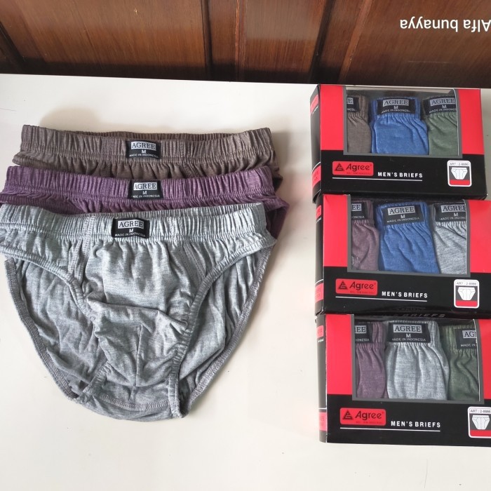 [3pcs] Celana Dalam Pria AGREE Art.2 - 8886 CD BRIEF PRIA [Size M L XL XXL] Mens Underwear