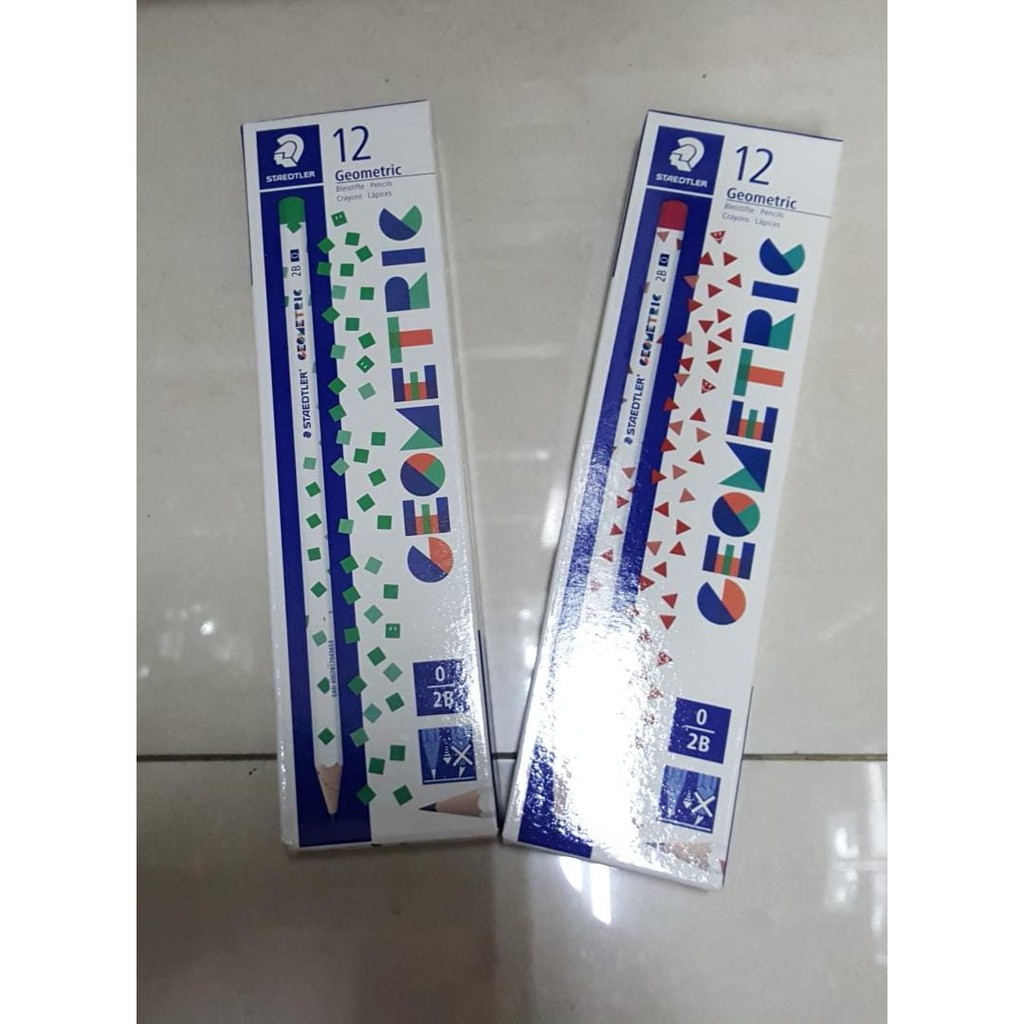 

PENSIL 2B STEADLER GEOMETRI MERAH DAN HIJAU