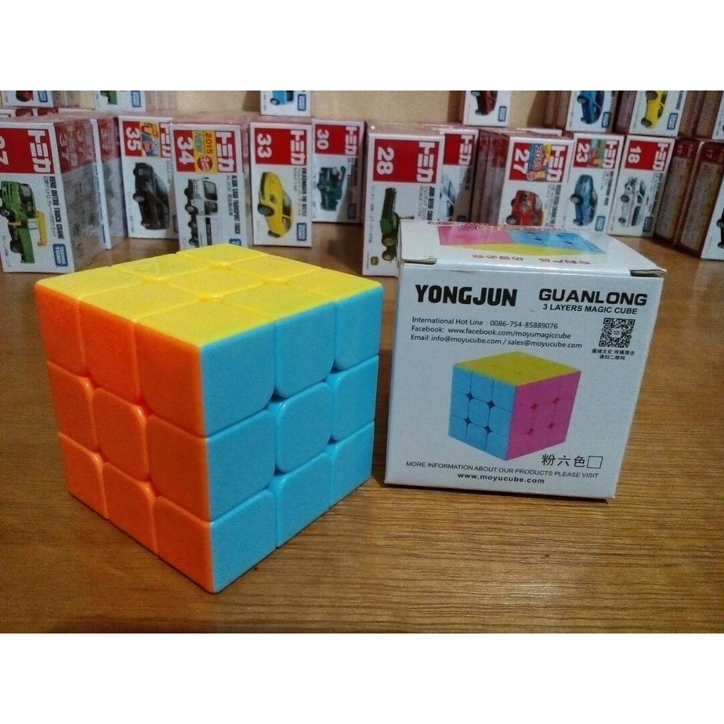 Mainan Rubik 3x3 Stickerless - YJ Guanlong 3x3x3 Stickerles Asli Ori