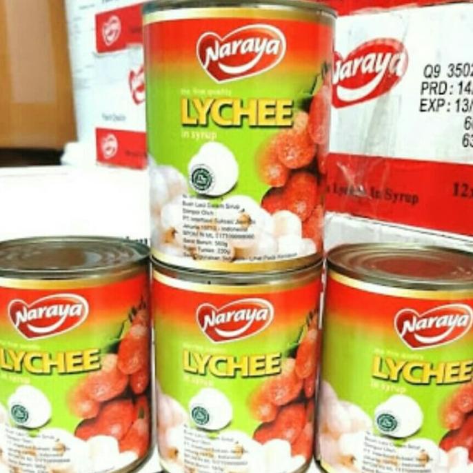 

Buah Kaleng Lychee Naraya 565gram x12 (1dus) ---Termurah---
