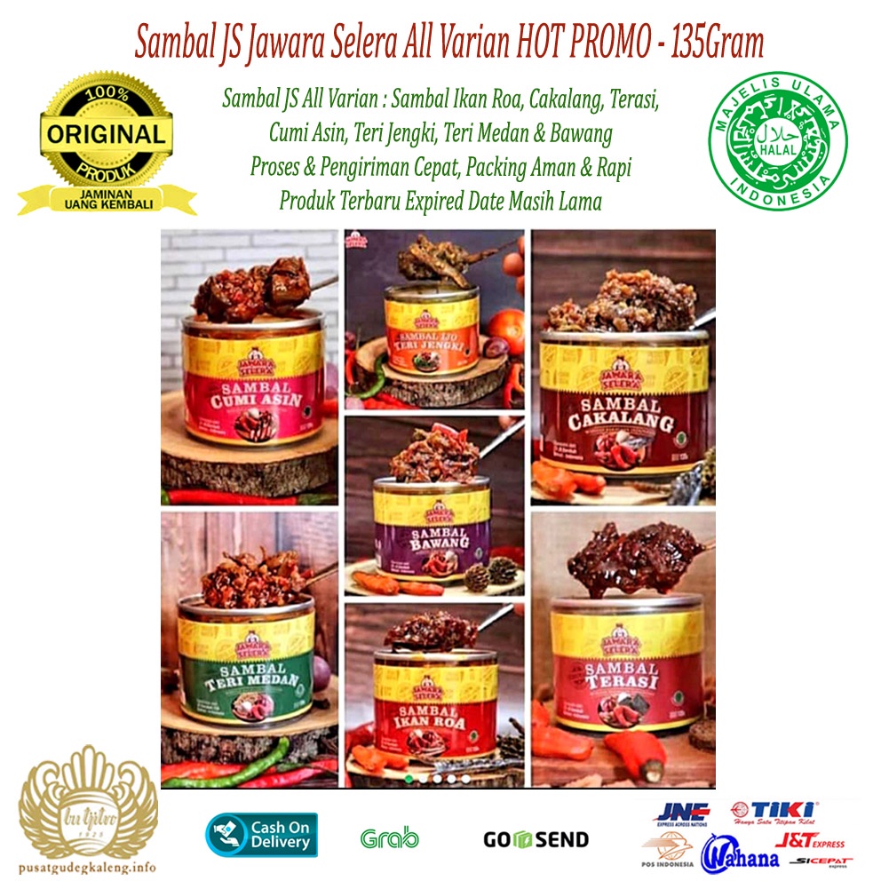 Sambal JS Jawara Selera All Varian HOT PROMO - 135Gram