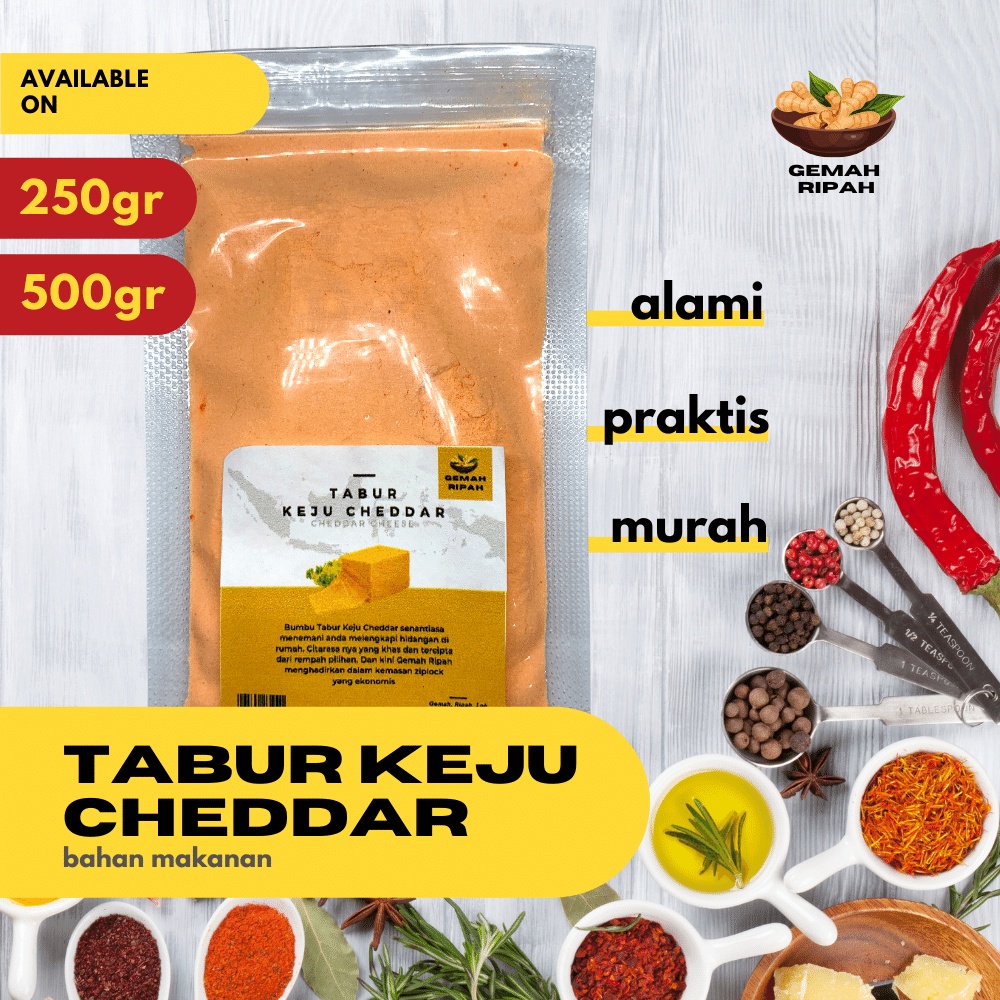 

Tabur Keju Cheddar 250gram 500gram 1kg Bumbu Tabur Keju Cheddar Premium Bumbu Tabur Aneka Rasa Non Msg Keju Mozarella Parmesan Keju Slice Makanan Cemilan Bumbu Cemilan Bahan Kue dan Roti Bumbu Tabur Aneka Rasa Bumbu Rasa Bumbu Keju Cheddar Cheese