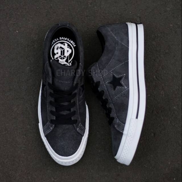 converse one star ox suede black