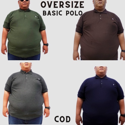 Kaos Polo Big size Polo Basic Jumbo Kaos Polo Besar XL 2XL 3XL 4XL 5XL 6XL