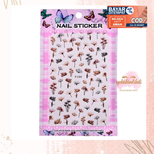 STIKER WATER DECAL NAIL ART GEL EXTENSION